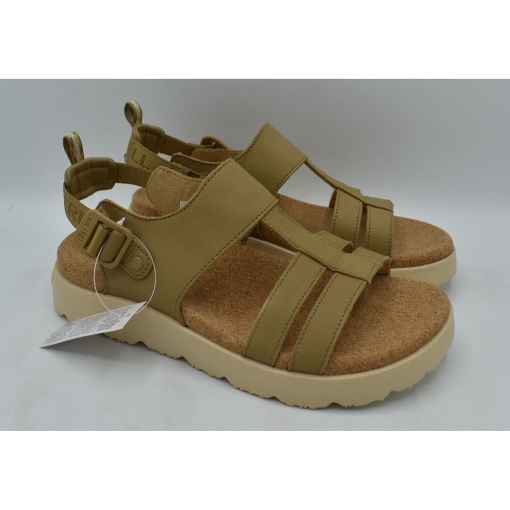Merrell Fleur Backstrap Women Size 7 Beaver Brown New Leather Strappy Sandals - Picture 4 of 14